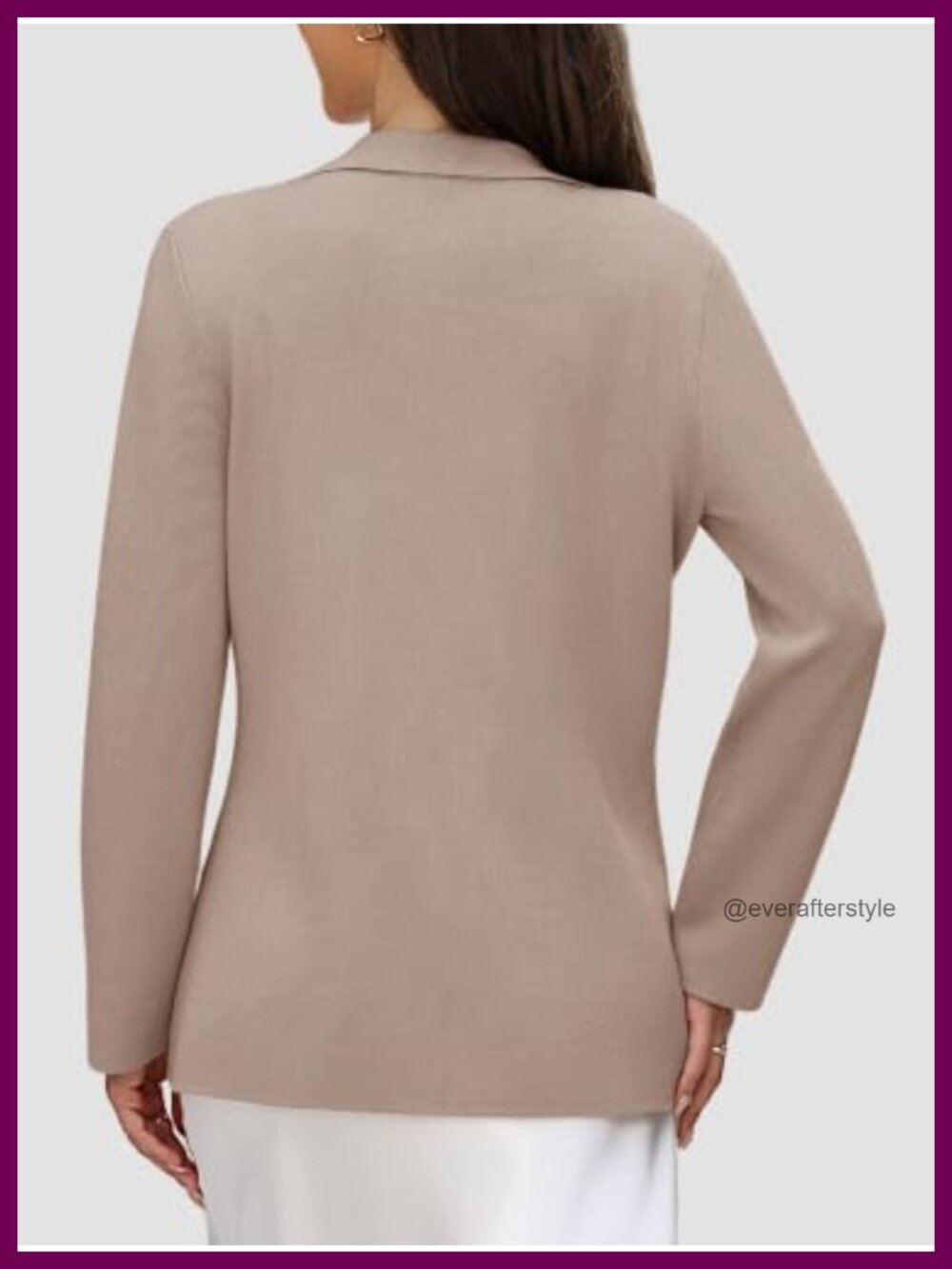 Knit Sweater Blazer Long Sleeve Gold Button Business Casual Cardigan - Picture 3 of 6
